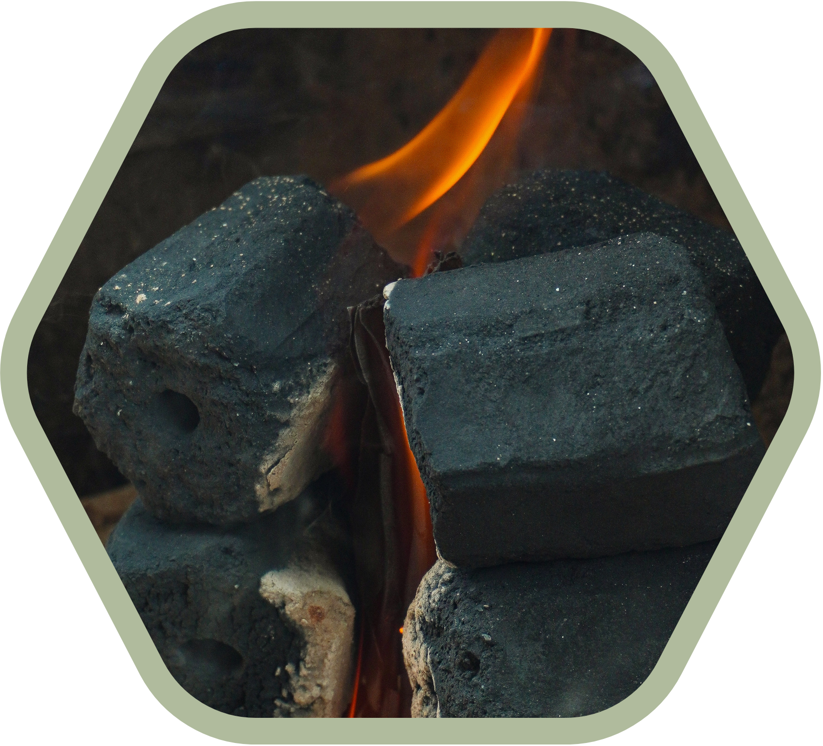 Chef grilling with EcoUling charcoal